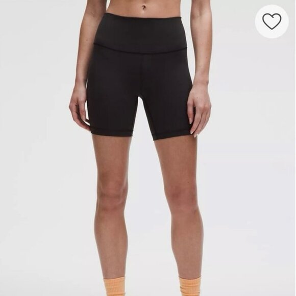 Lululemon Athletica Wunder Train High-Rise 6” Bike Shorts Black Women’s Size 4 - Picture 2 of 6